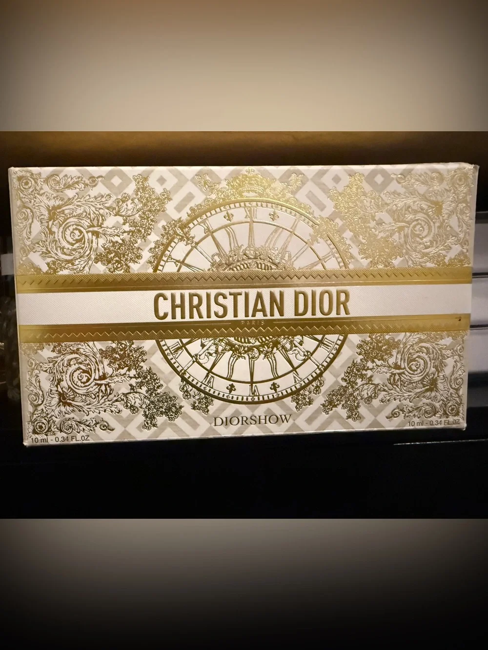 Christian Dior Beauty Makeup Cosmetic Travel Pouch Gold Star Logo